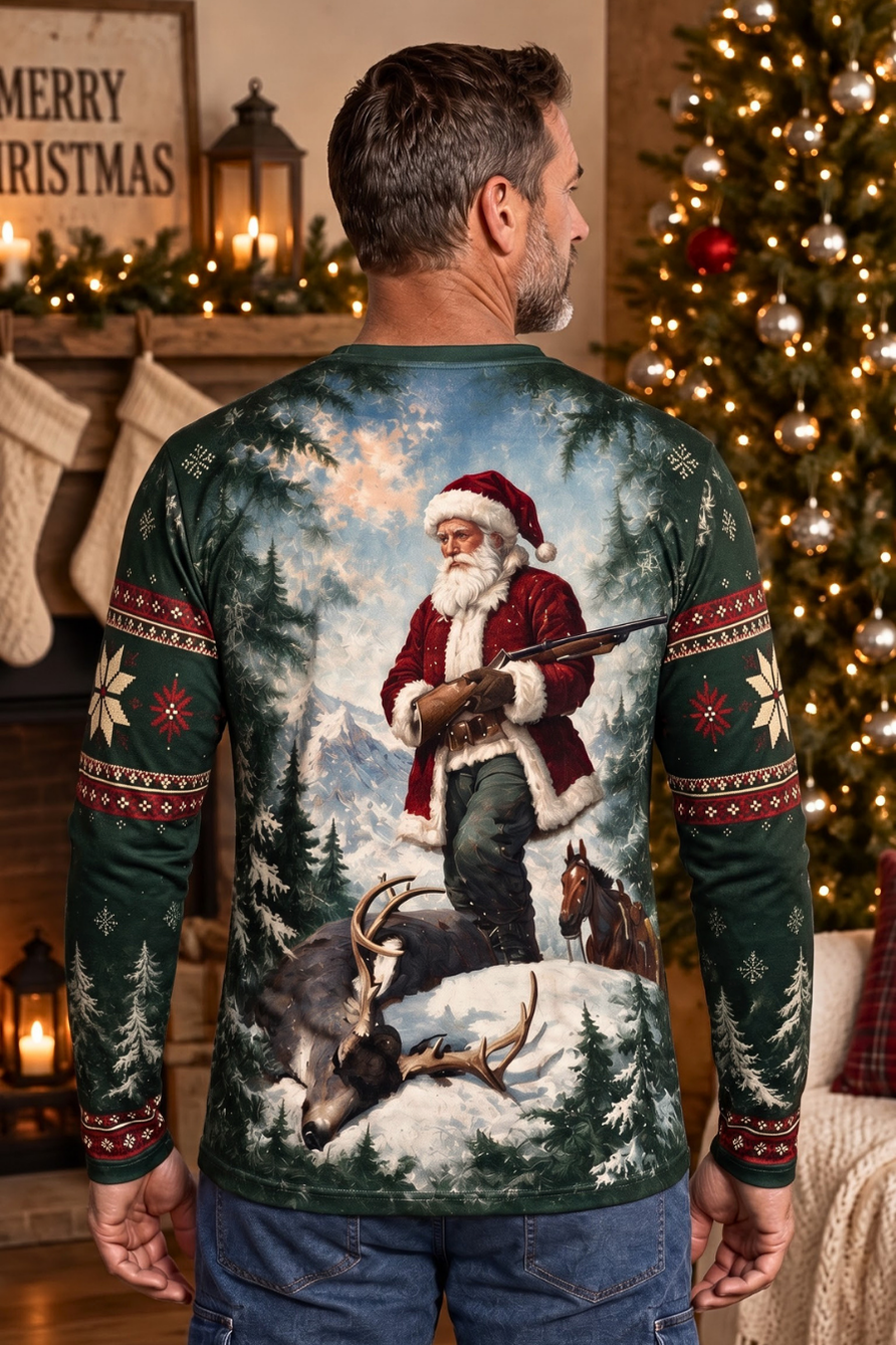 Performance Outdoor Long Sleeve - Santa, The Winter Hunter - ULS357V image 2