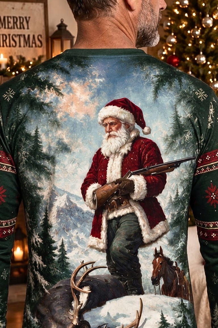 Performance Outdoor Long Sleeve - Santa, The Winter Hunter - ULS357V image 4