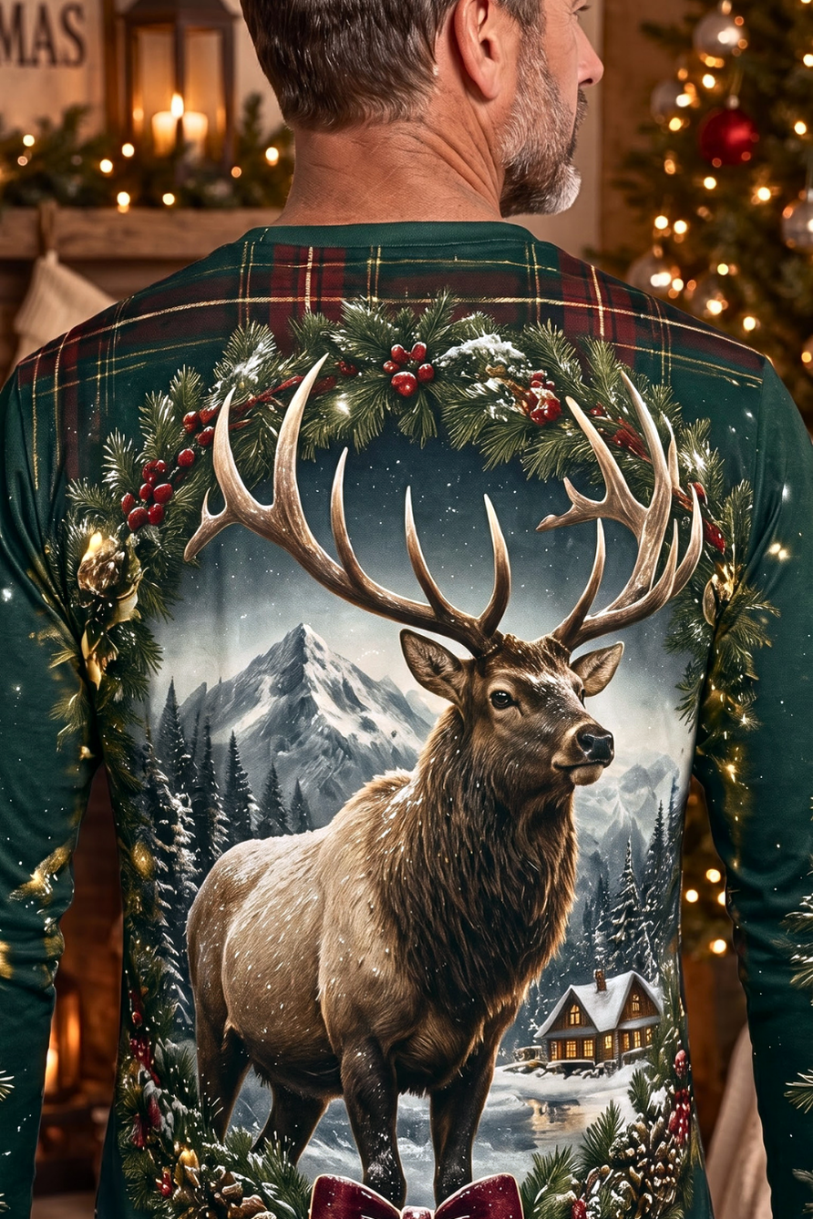 Performance Outdoor Long Sleeve - Christmas Lodge Monarch, Elk - ULS358V image 4