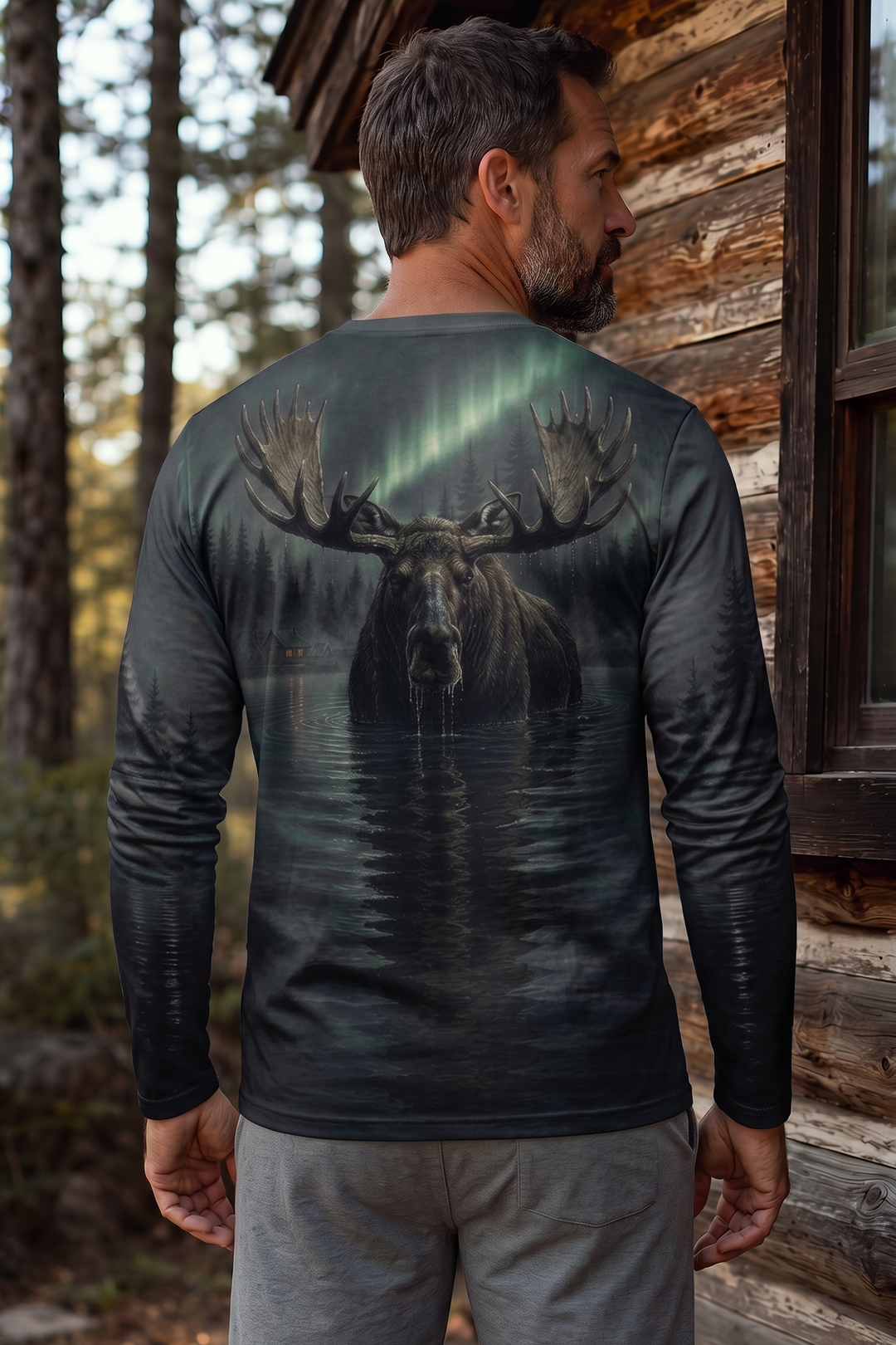 Performance Hunting Long Sleeve - Aurora Lake Moose Sovereign - TBT302 image 2