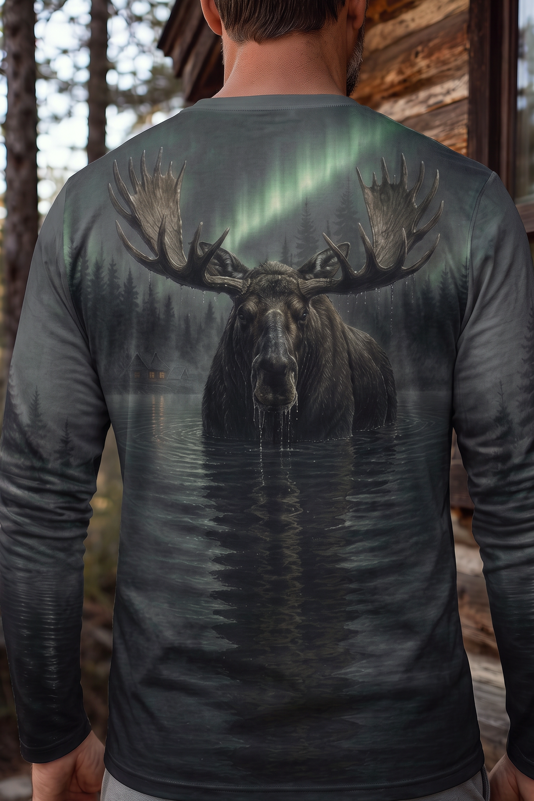 Performance Hunting Long Sleeve - Aurora Lake Moose Sovereign - TBT302 image 4