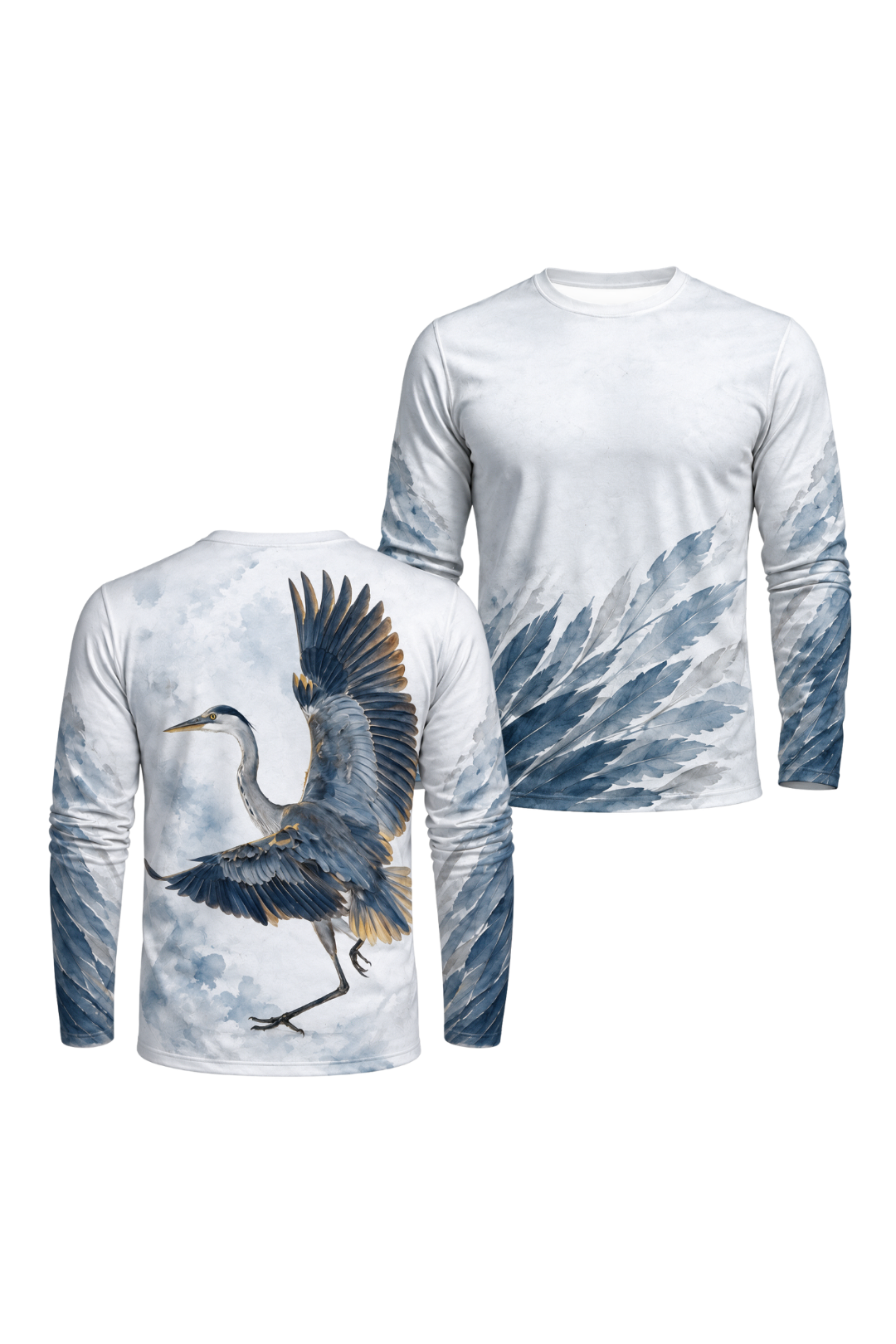 Performance Outdoor Long Sleeve - Marsh Sentinel, Great Blue Heron - ULS360V image 1