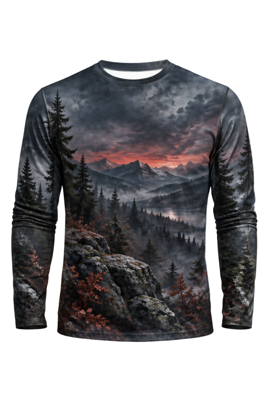 Performance Outdoor Long Sleeve - Blood Moon Howling Wolf - ULS362V image 6