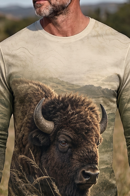 Performance Outdoor Long Sleeve - Golden Prairie Bison - ULS363V image 4
