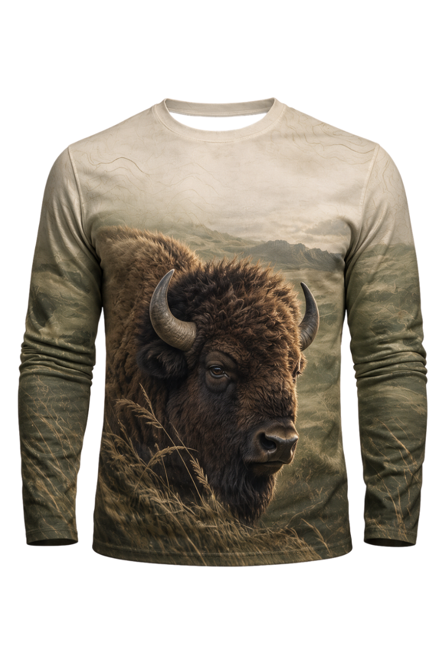 Performance Outdoor Long Sleeve - Golden Prairie Bison - ULS363V image 5