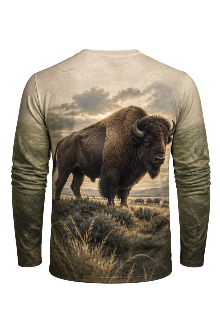Performance Outdoor Long Sleeve - Golden Prairie Bison - ULS363V image 6