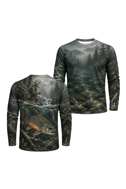 Performance Fishing Long Sleeve - Whitetail Angler, Misty Creek Brook Trout - ULS364V image 1