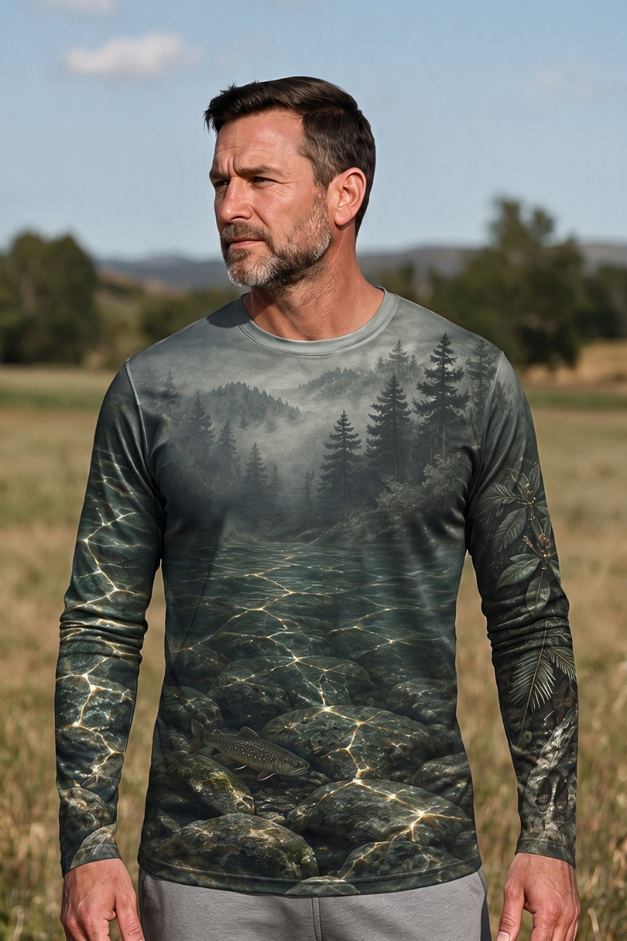 Performance Fishing Long Sleeve - Whitetail Angler, Misty Creek Brook Trout - ULS364V image 3