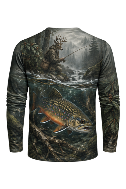 Performance Fishing Long Sleeve - Whitetail Angler, Misty Creek Brook Trout - ULS364V image 5