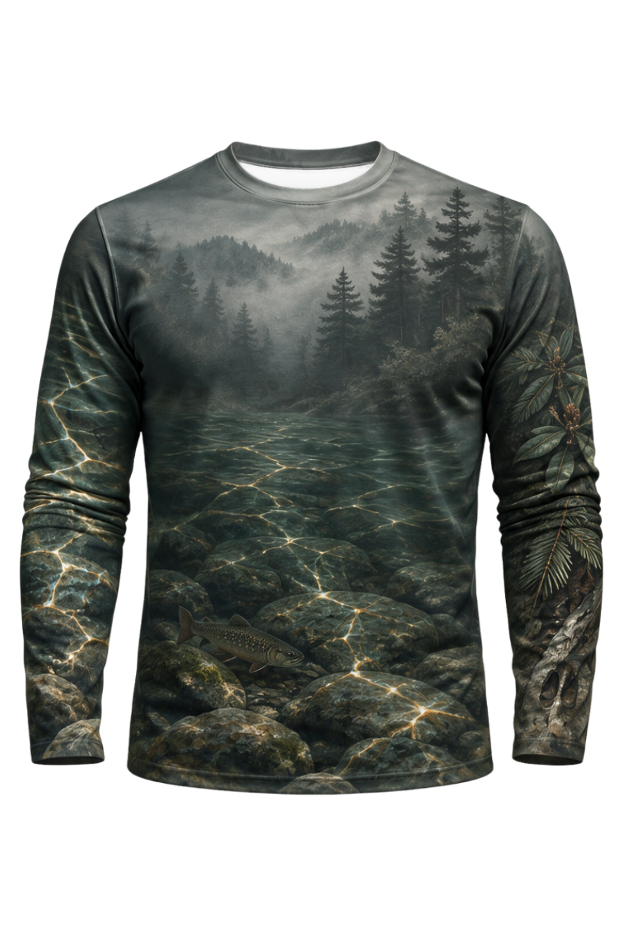 Performance Fishing Long Sleeve - Whitetail Angler, Misty Creek Brook Trout - ULS364V image 6