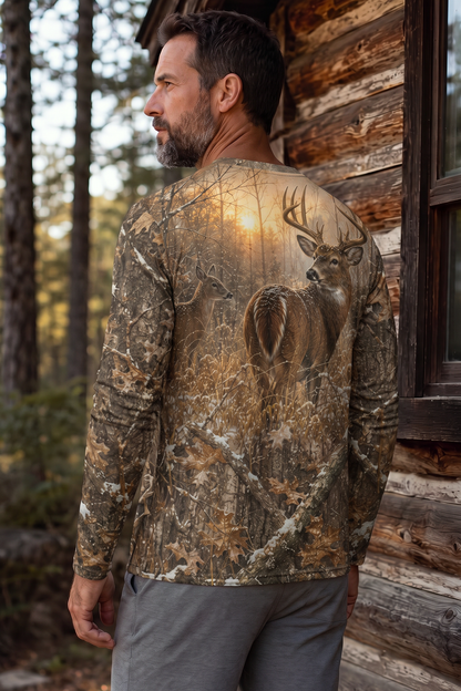 Performance Hunting Long Sleeve - Golden Sunrise Whitetail - TBT308 image 2