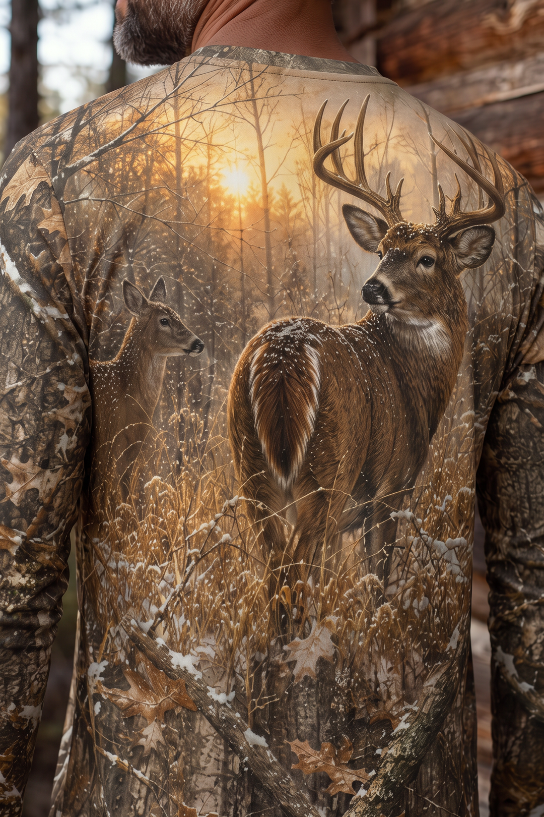 Performance Hunting Long Sleeve - Golden Sunrise Whitetail - TBT308 image 4