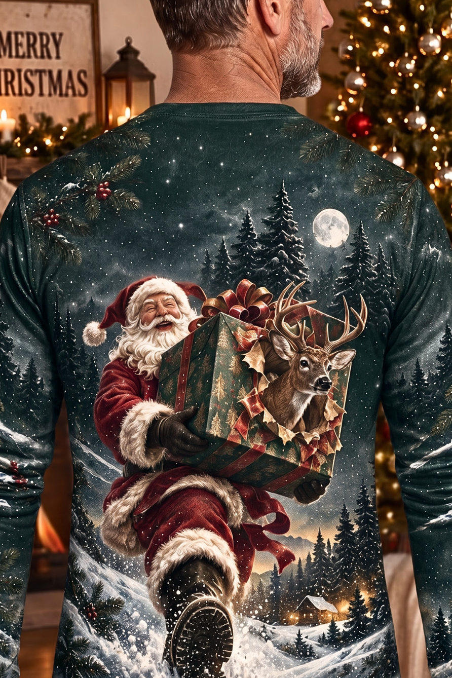 Performance Outdoor Long Sleeve - Santa’s Whitetail Surprise - ULS365V image 4