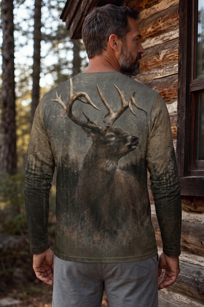 Performance Hunting Long Sleeve - Weathered Pine Whitetail - TBT310 image 2
