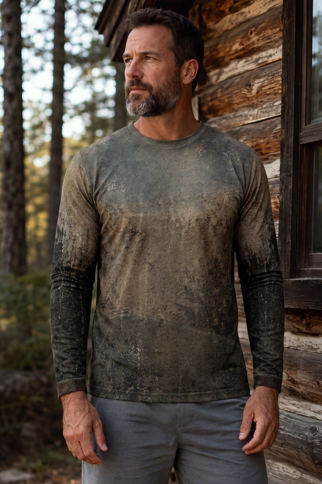 Performance Hunting Long Sleeve - Weathered Pine Whitetail - TBT310 image 3