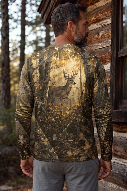 Performance Hunting Long Sleeve - Autumn Amber Whitetail - TBT311 image 2