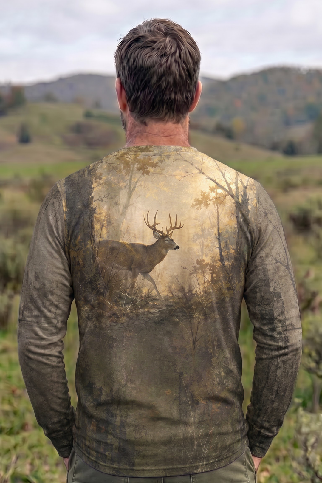 Performance Hunting Long Sleeve - Golden Deer Dawn Stalker - TBT313 image 2