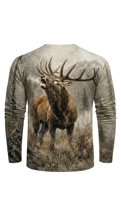 Performance Hunting Long Sleeve - Majestic Elk Mountain Bugle - TBT314 image 5