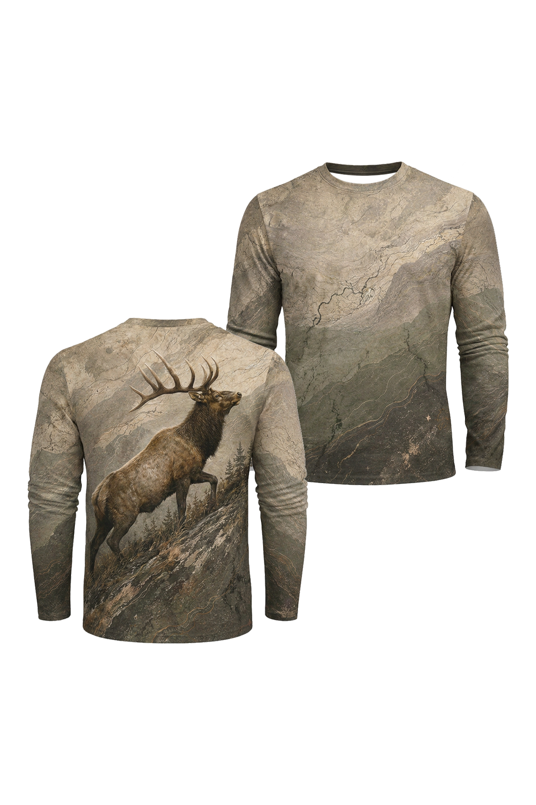 Performance Hunting Long Sleeve - Mountain Elk Summit - TBT316 image 1