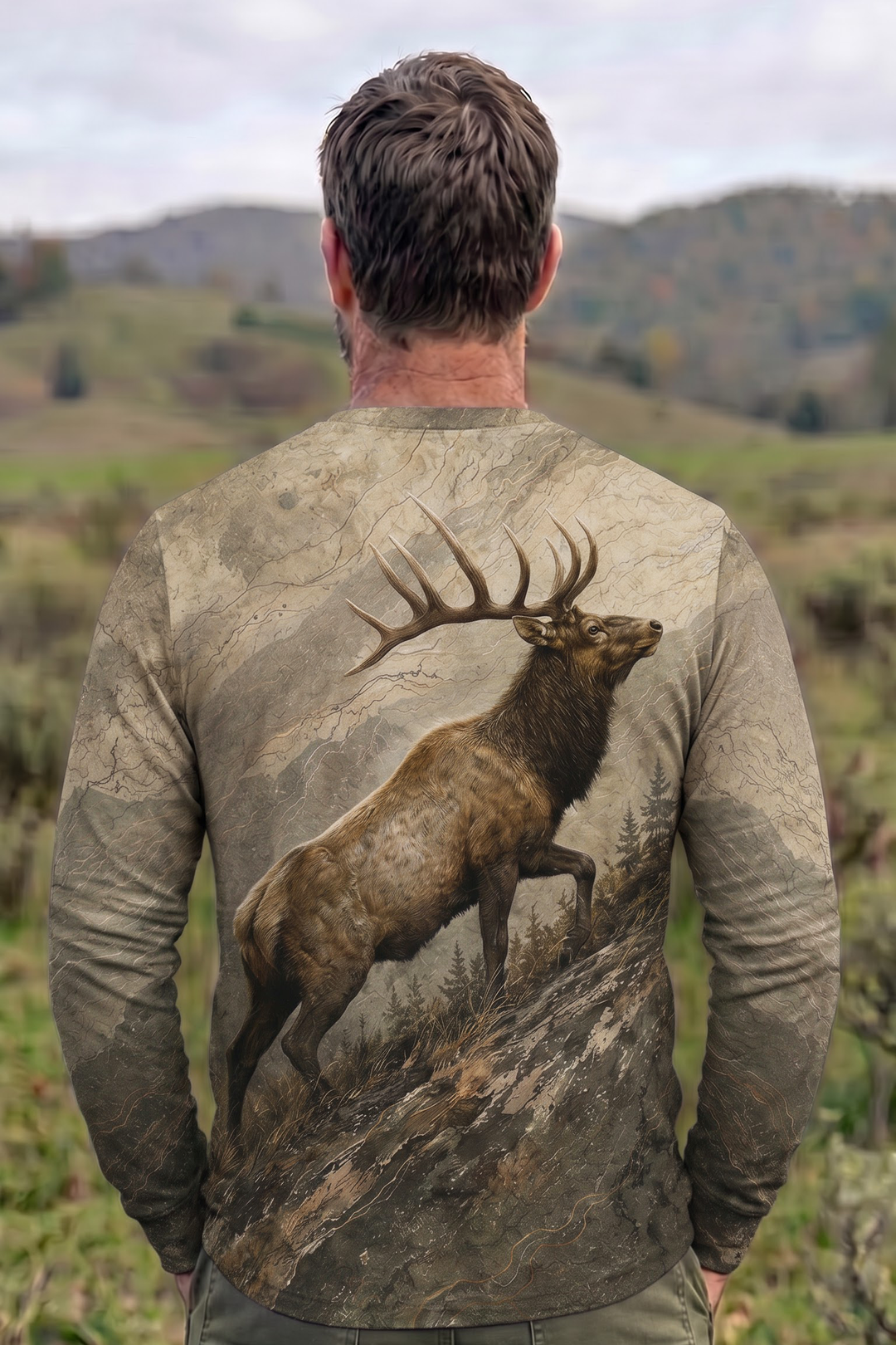 Performance Hunting Long Sleeve - Mountain Elk Summit - TBT316 image 2