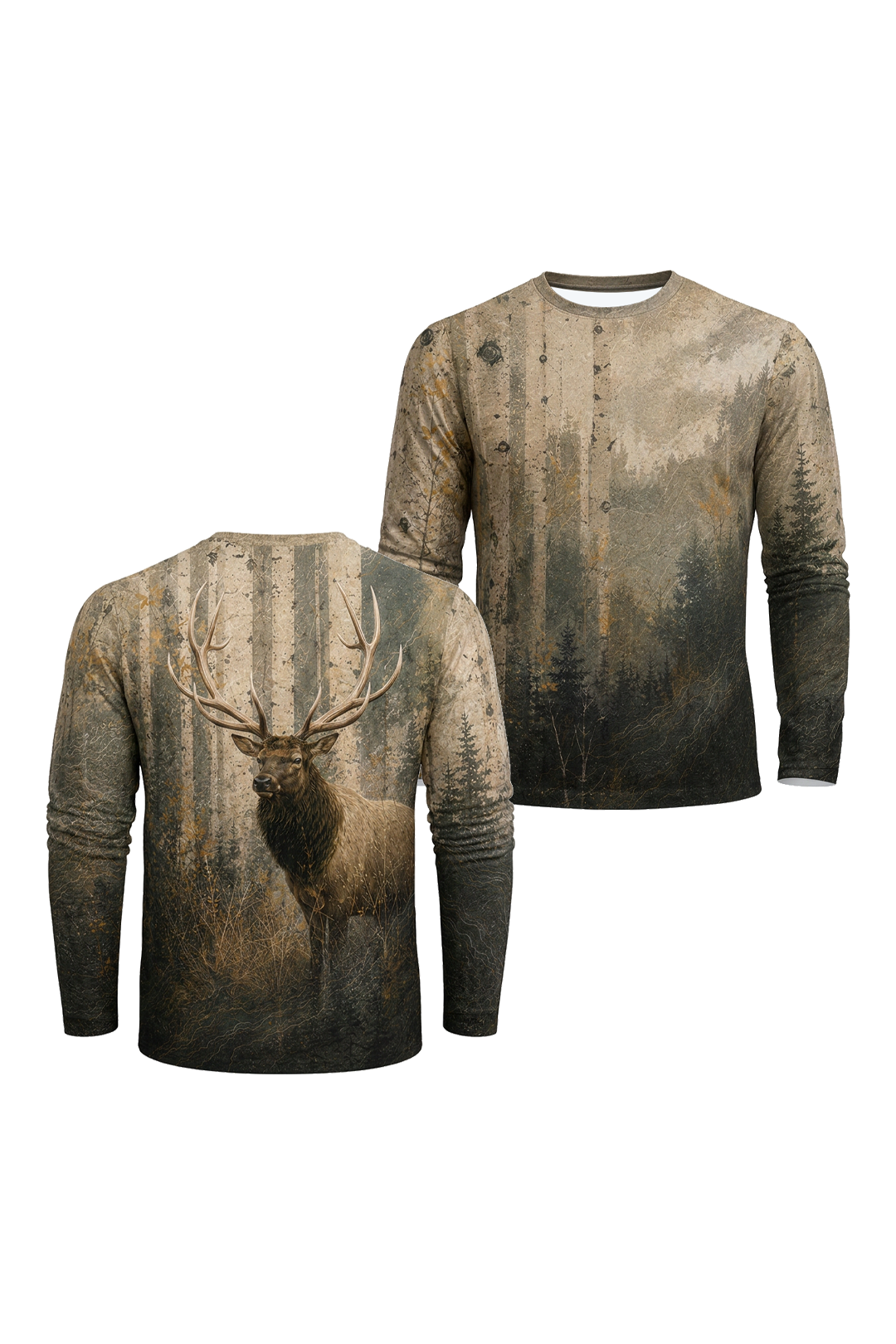 Performance Hunting Long Sleeve - Forest Monarch Elk - TBT317 image 1