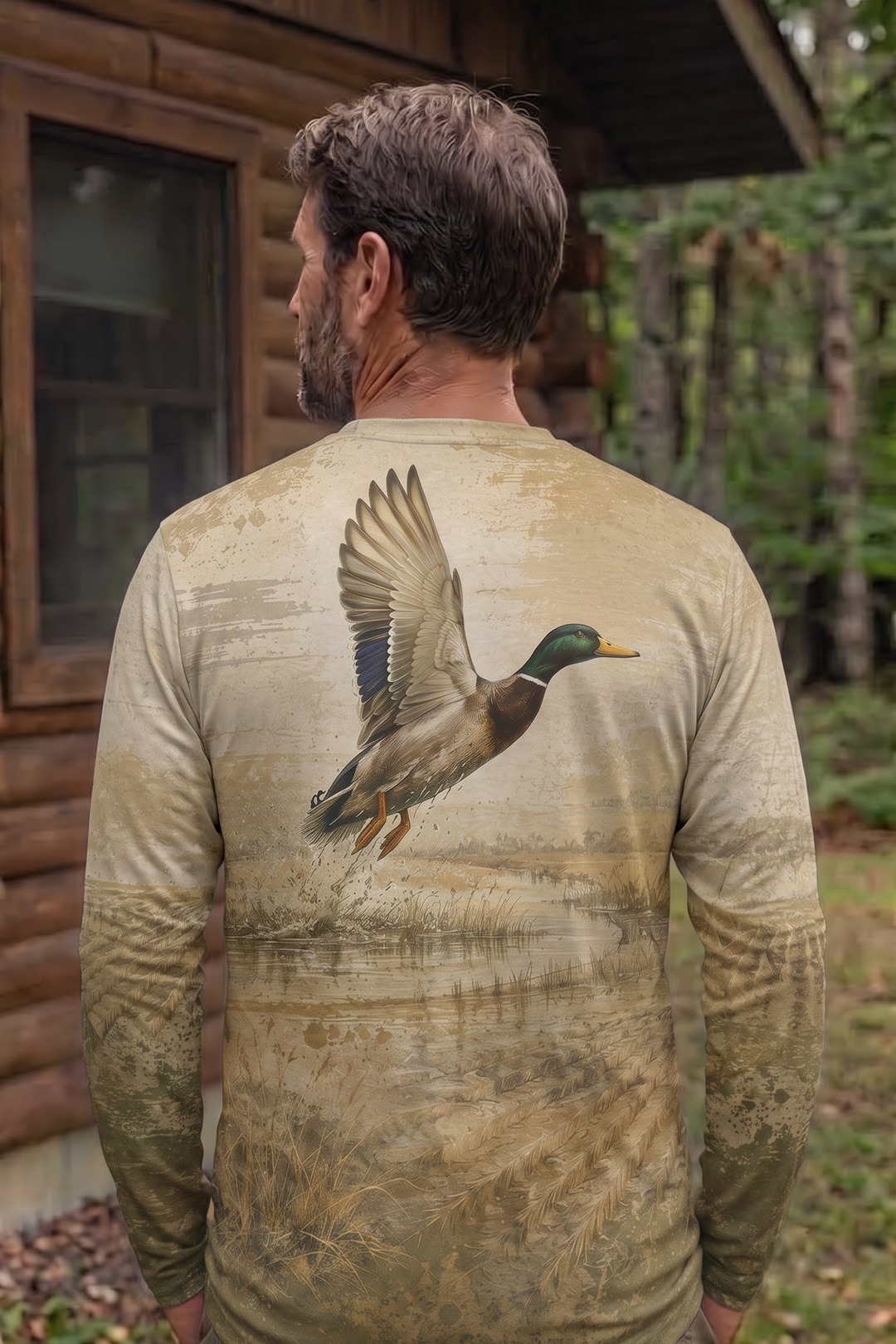 Performance Hunting Long Sleeve - Marsh Mallard Takeoff - TBT319 image 2