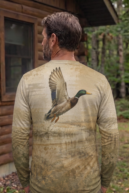 Performance Hunting Long Sleeve - Marsh Mallard Takeoff - TBT319 image 2