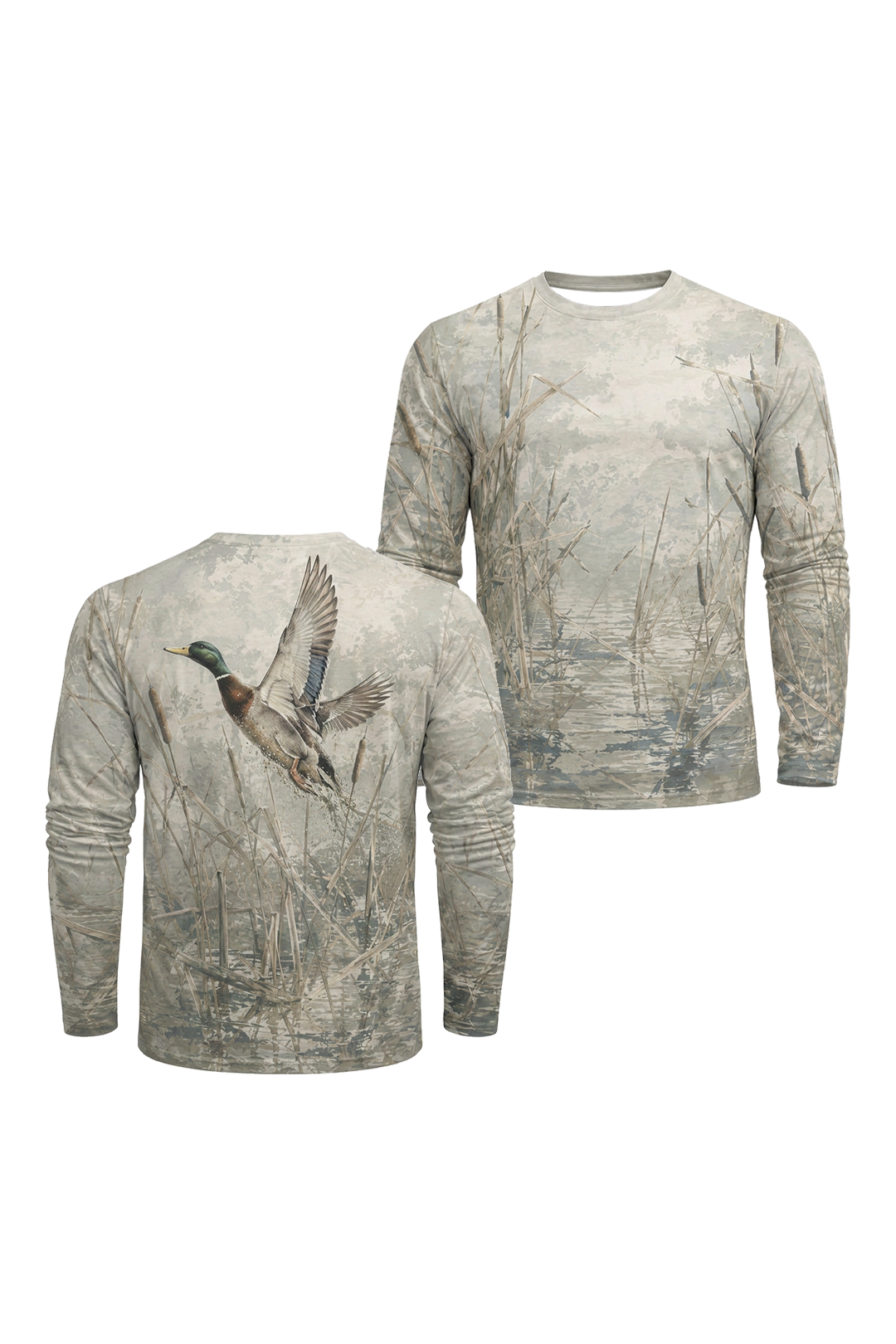 Performance Hunting Long Sleeve - Cattail Marsh Mallard Ascent - TBT322 image 1
