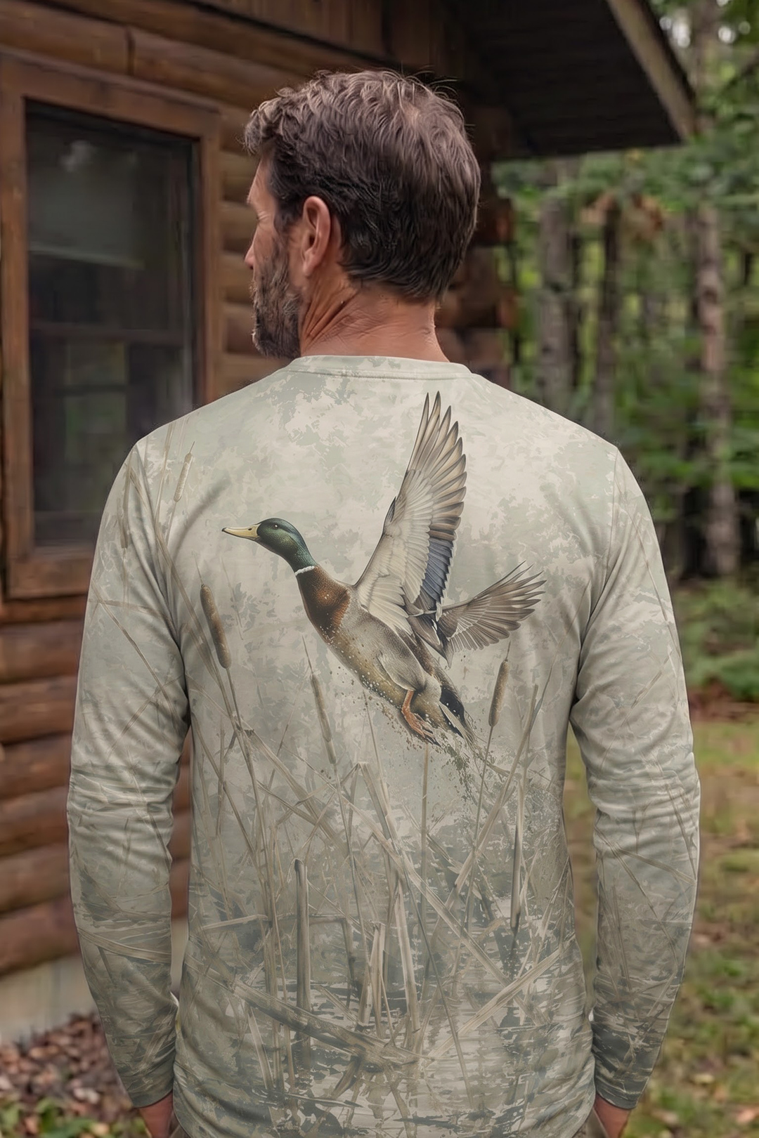 Performance Hunting Long Sleeve - Cattail Marsh Mallard Ascent - TBT322 image 2