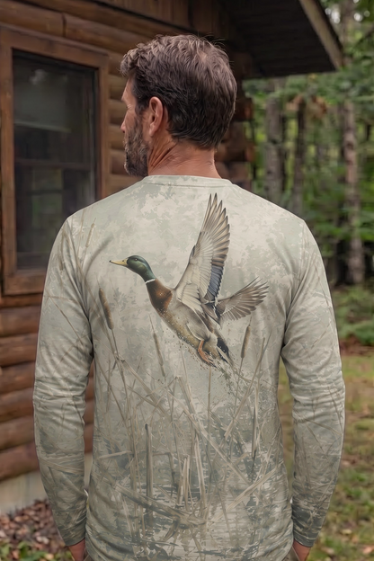 Performance Hunting Long Sleeve - Cattail Marsh Mallard Ascent - TBT322 image 2