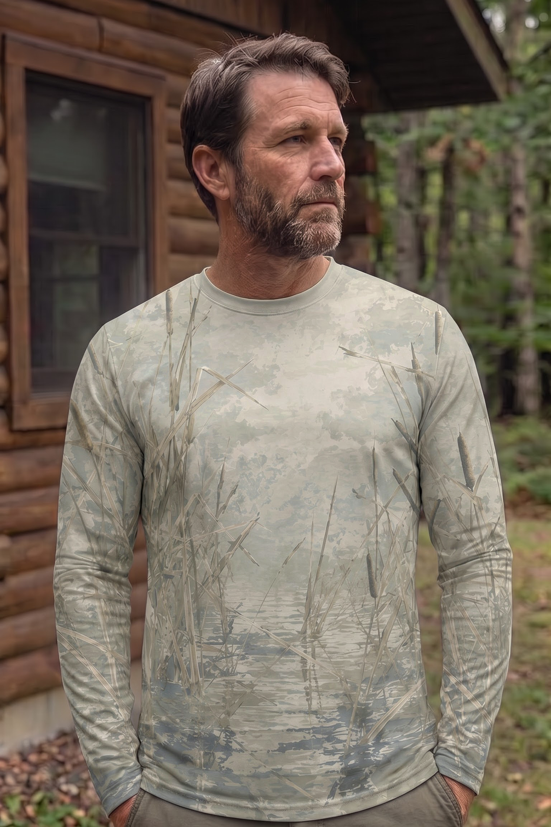 Performance Hunting Long Sleeve - Cattail Marsh Mallard Ascent - TBT322 image 3