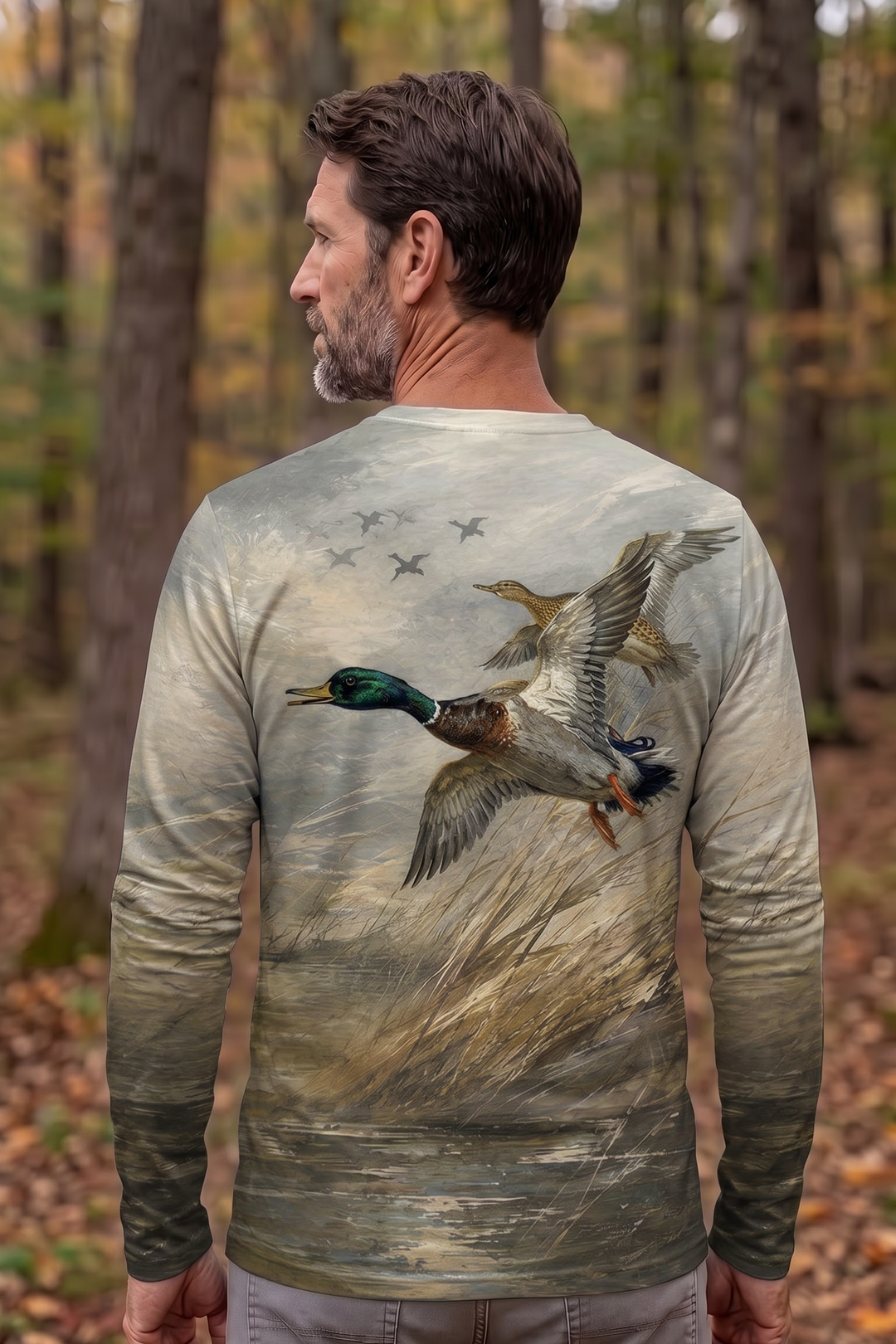 Performance Hunting Long Sleeve - Misty Marsh Mallard Pair - TBT323 image 2