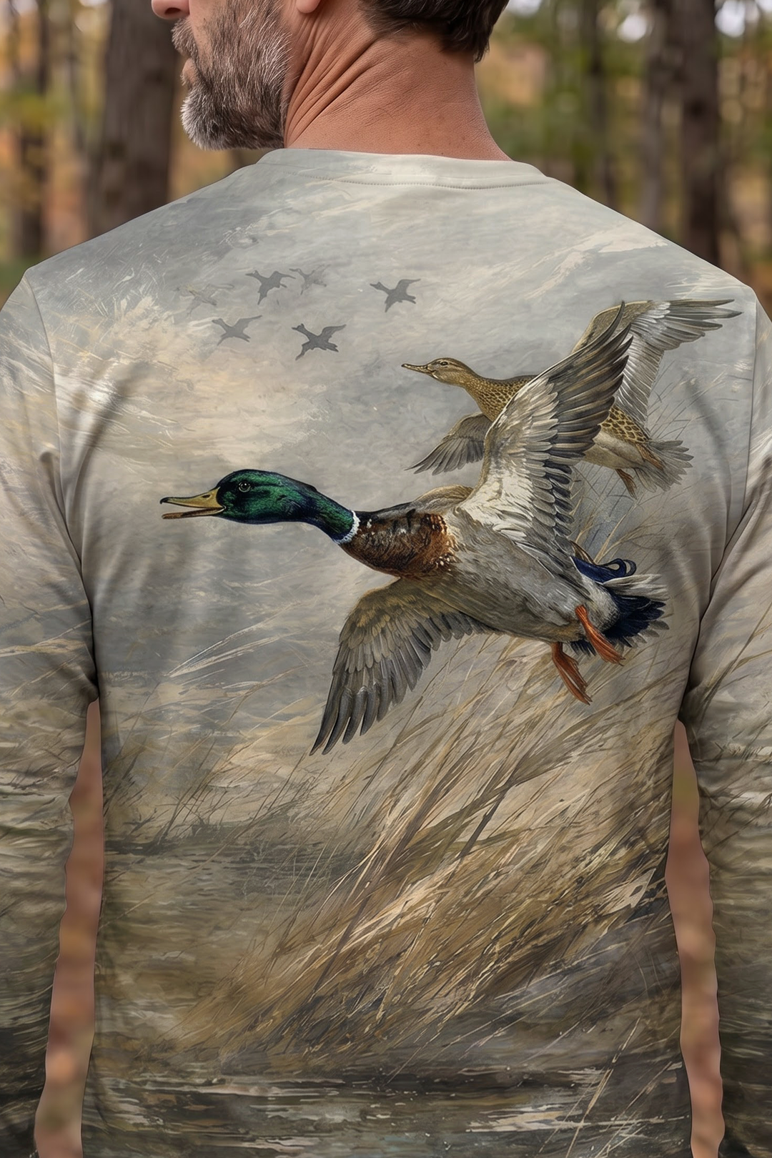 Performance Hunting Long Sleeve - Misty Marsh Mallard Pair - TBT323 image 4