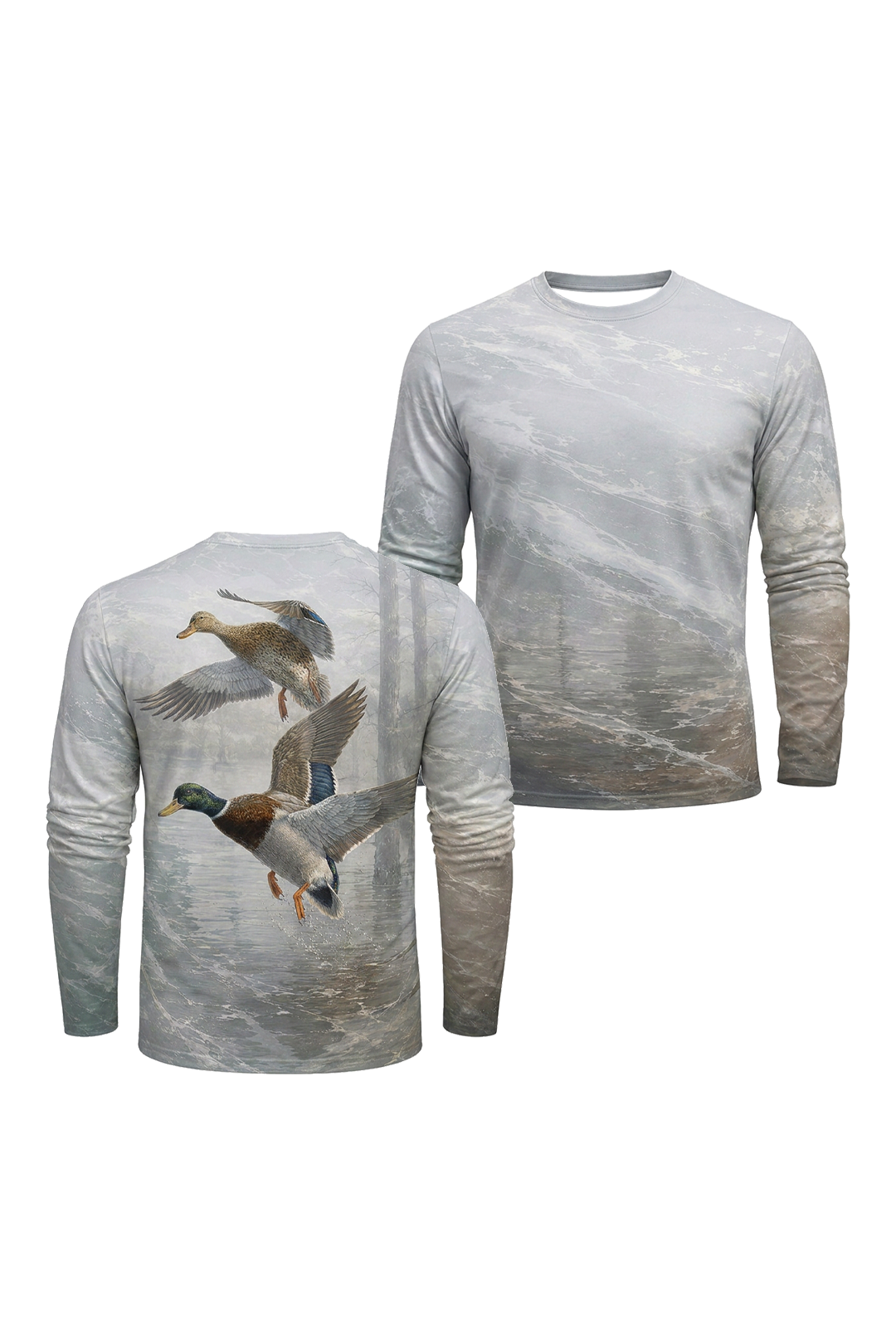 Performance Hunting Long Sleeve - Misty Wetland Mallard Duo - TBT324 image 1