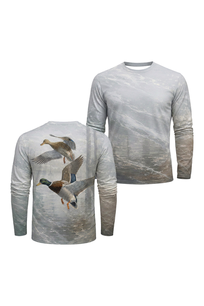 Performance Hunting Long Sleeve - Misty Wetland Mallard Duo - TBT324 image 1