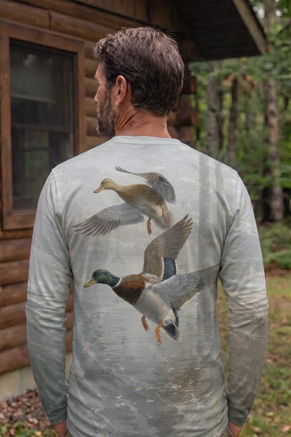 Performance Hunting Long Sleeve - Misty Wetland Mallard Duo - TBT324 image 2