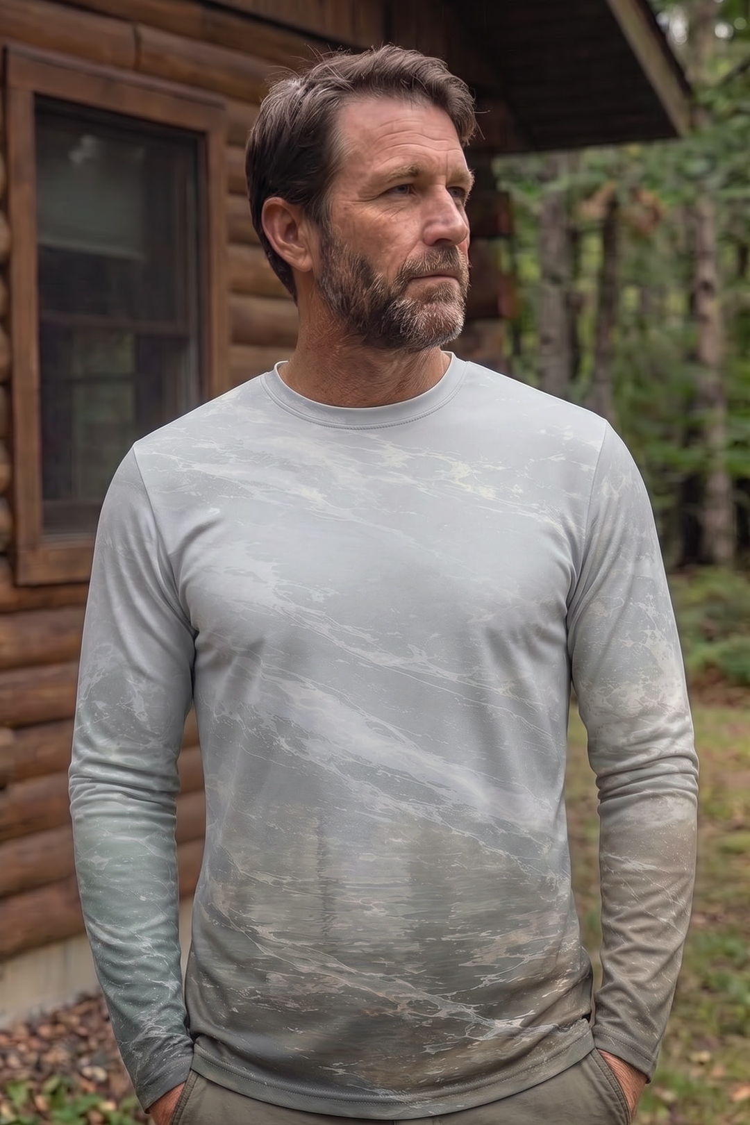 Performance Hunting Long Sleeve - Misty Wetland Mallard Duo - TBT324 image 3