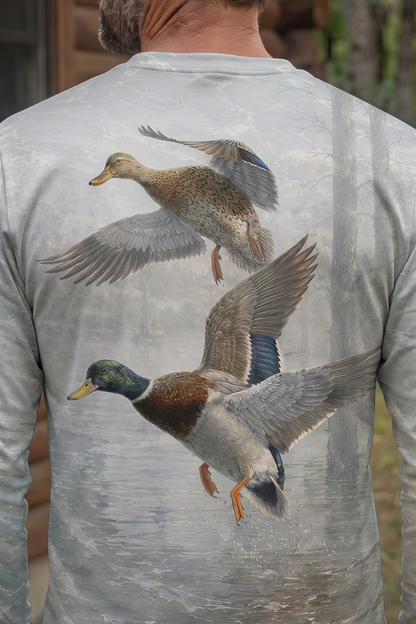 Performance Hunting Long Sleeve - Misty Wetland Mallard Duo - TBT324 image 4