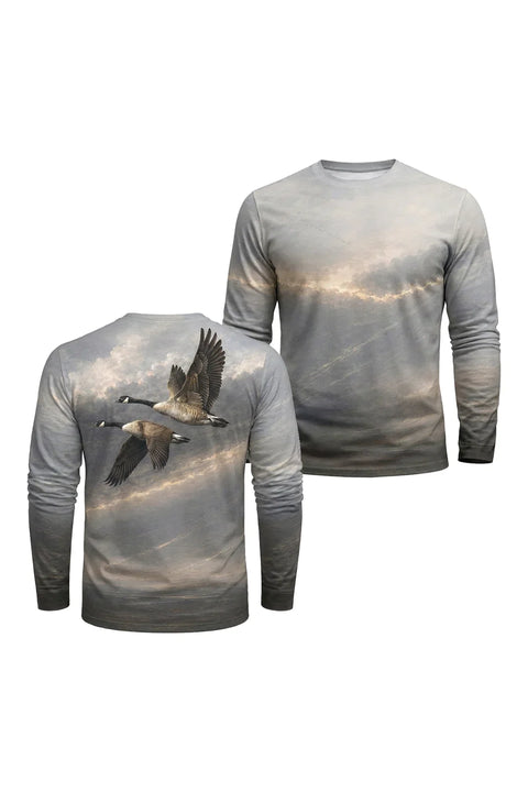 Performance Hunting Long Sleeve - Overcast Canada Goose Migration - TBT326