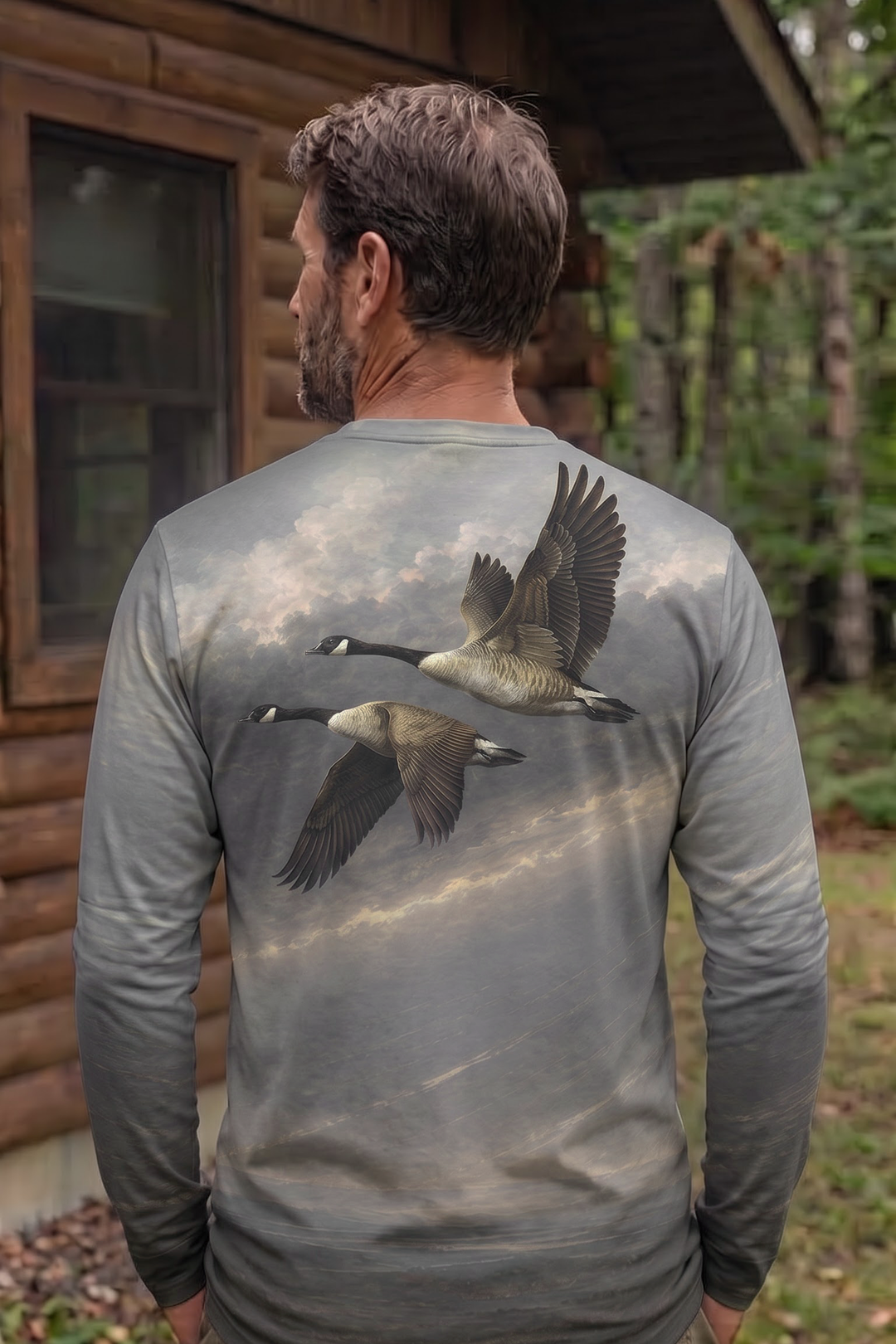 Performance Hunting Long Sleeve - Overcast Canada Goose Migration - TBT326 image 2