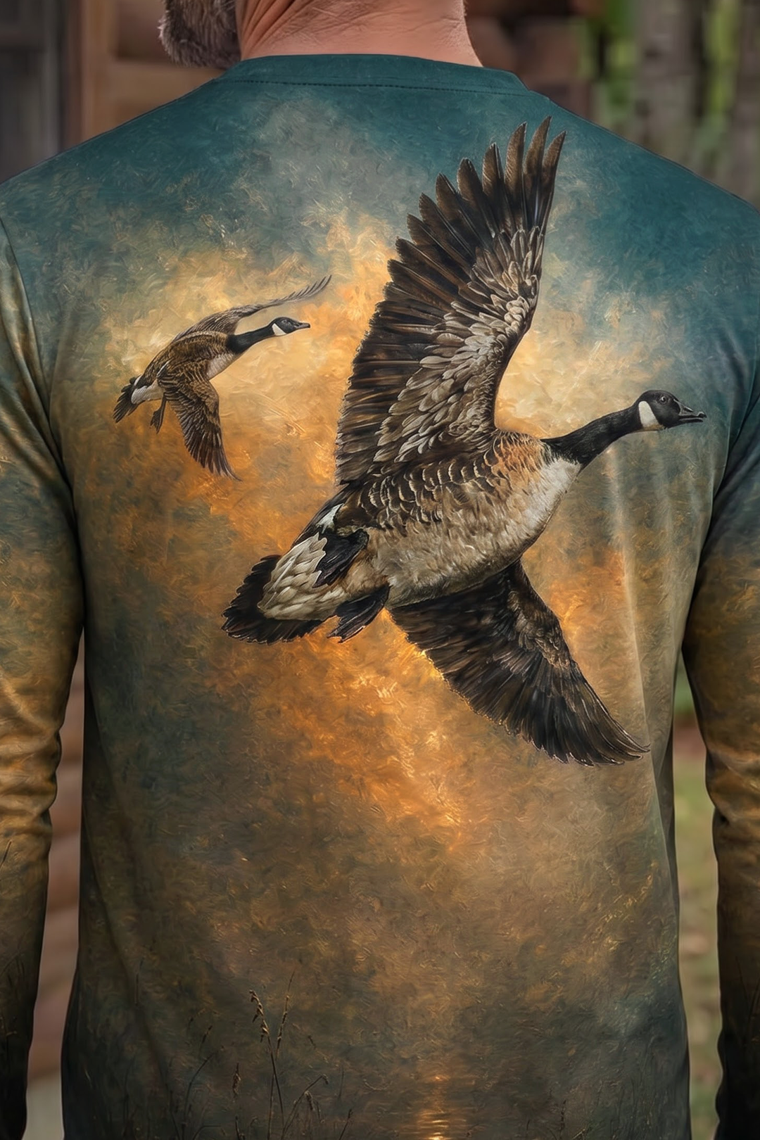 Performance Hunting Long Sleeve - Golden Dusk Goose Flight - TBT329 image 4