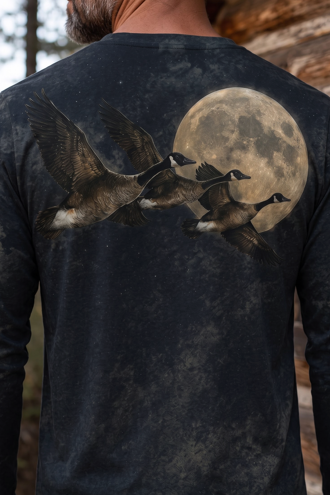 Performance Hunting Long Sleeve - Midnight Moon Goose Migration - TBT330 image 4