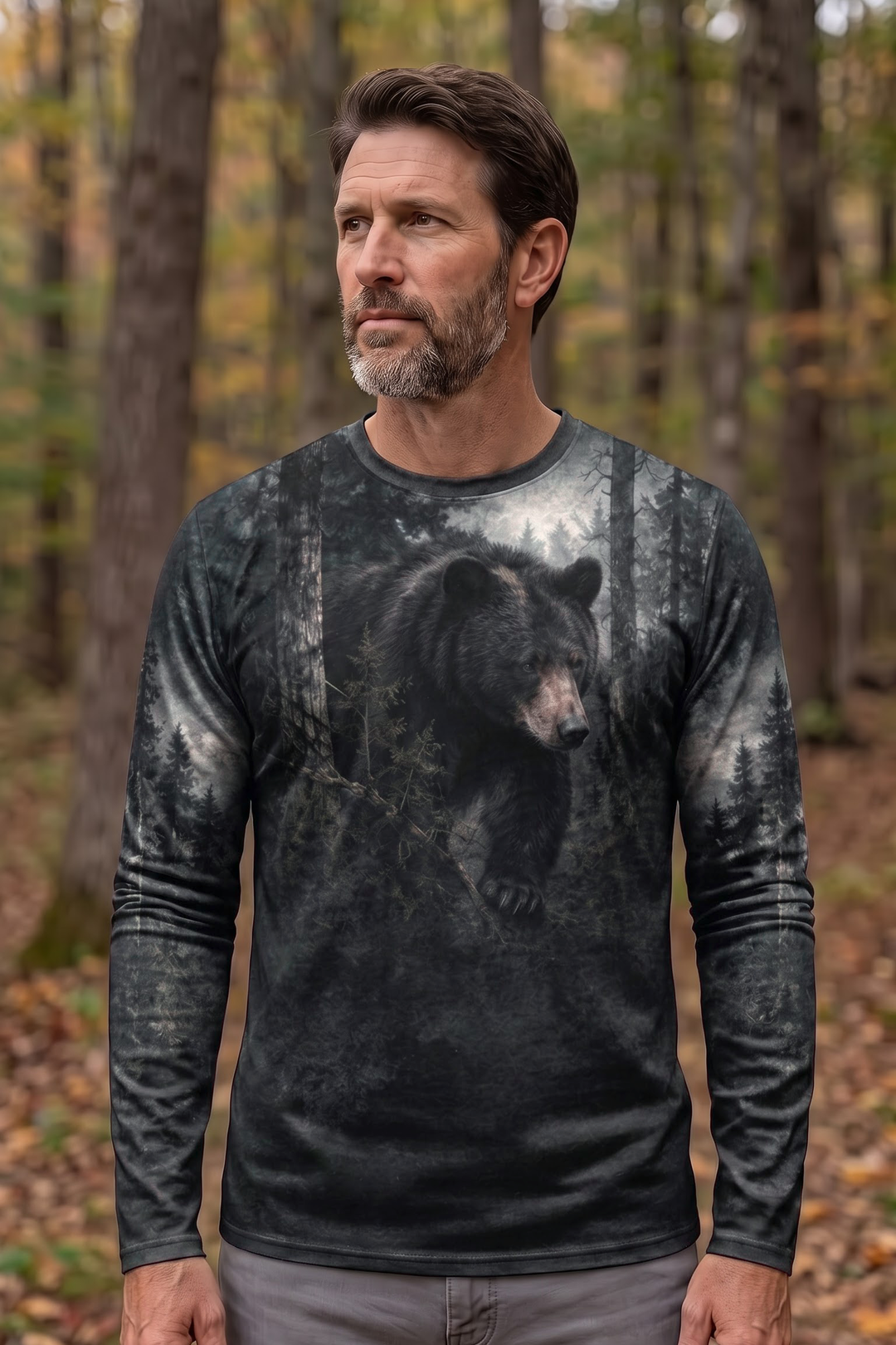 Performance Hunting Long Sleeve - Dark Timber Black Bear Stalker - TBT331 image 2