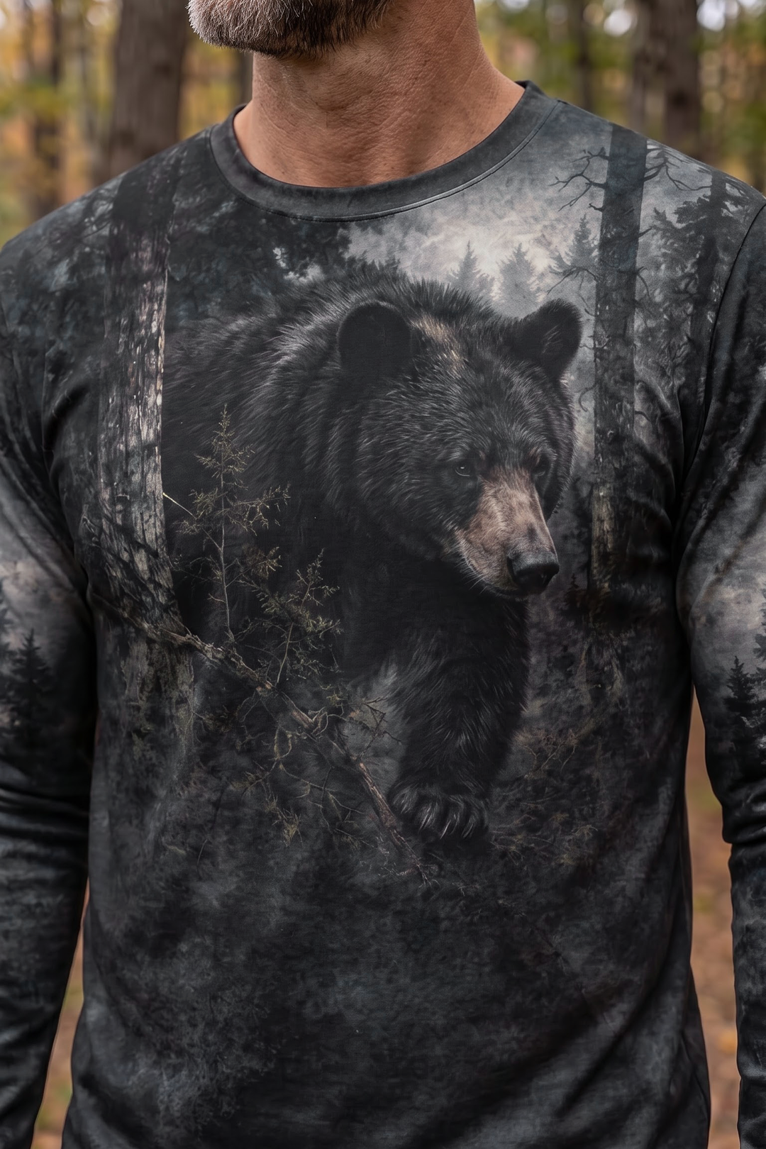 Performance Hunting Long Sleeve - Dark Timber Black Bear Stalker - TBT331 image 4