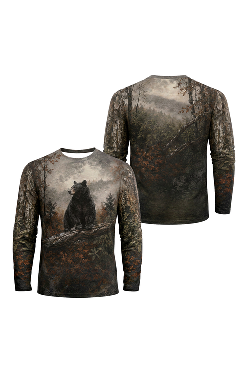 Performance Hunting Long Sleeve - Autumn Forest Black Bear Watch - TBT332 image 1