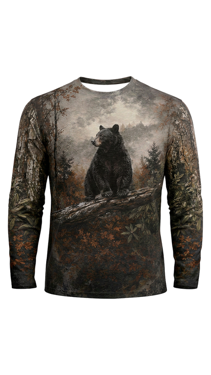 Performance Hunting Long Sleeve - Autumn Forest Black Bear Watch - TBT332 image 5