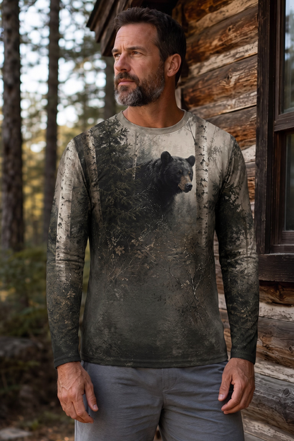 Performance Hunting Long Sleeve - Birch Forest Black Bear Prowl - TBT333 image 2