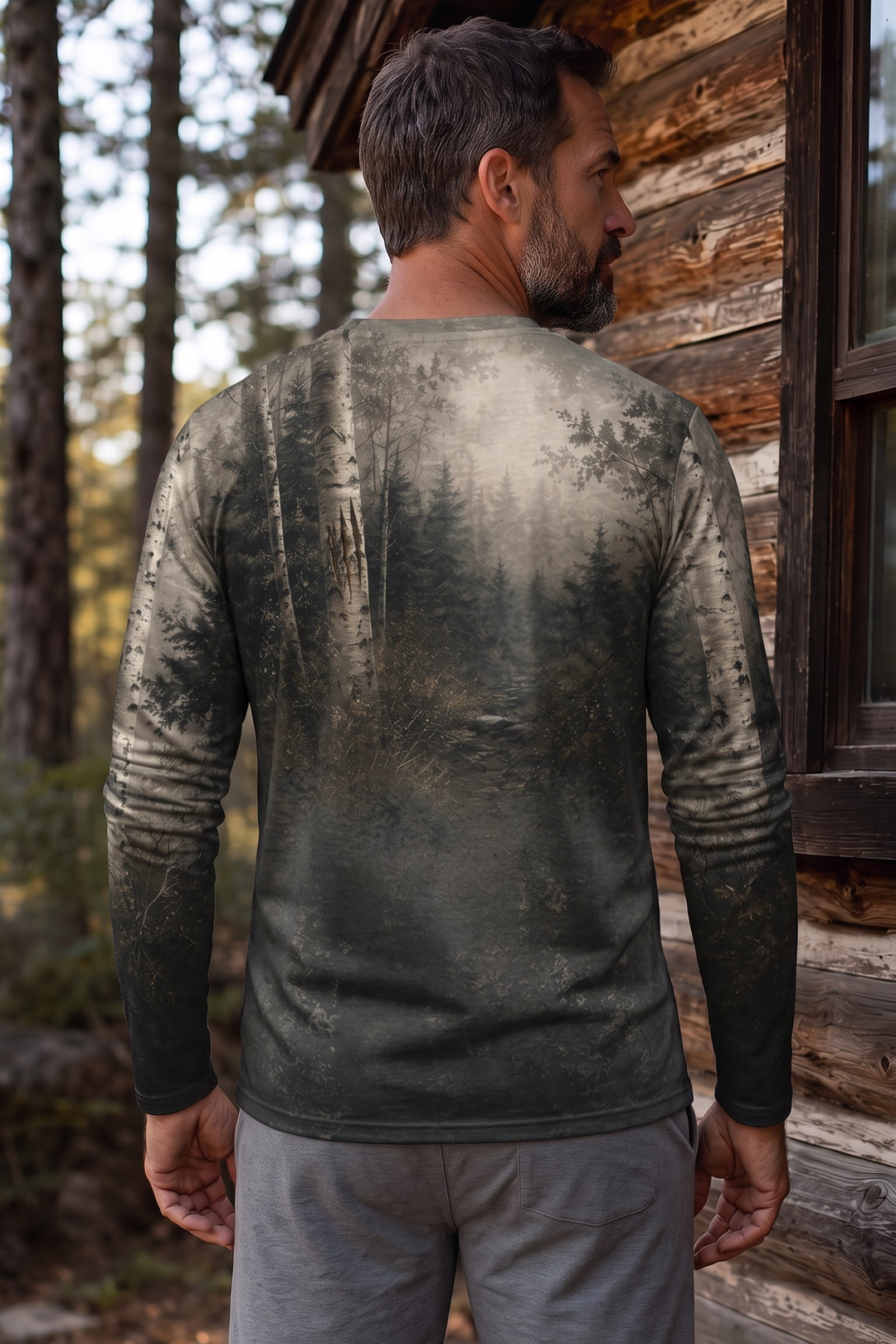 Performance Hunting Long Sleeve - Birch Forest Black Bear Prowl - TBT333 image 3