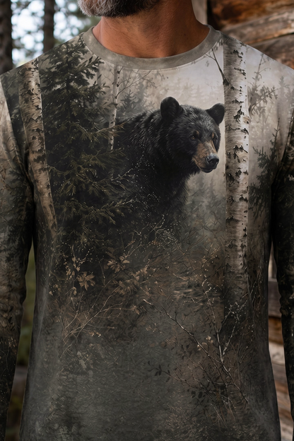 Performance Hunting Long Sleeve - Birch Forest Black Bear Prowl - TBT333 image 4