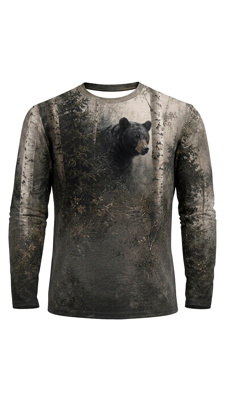Performance Hunting Long Sleeve - Birch Forest Black Bear Prowl - TBT333 image 5